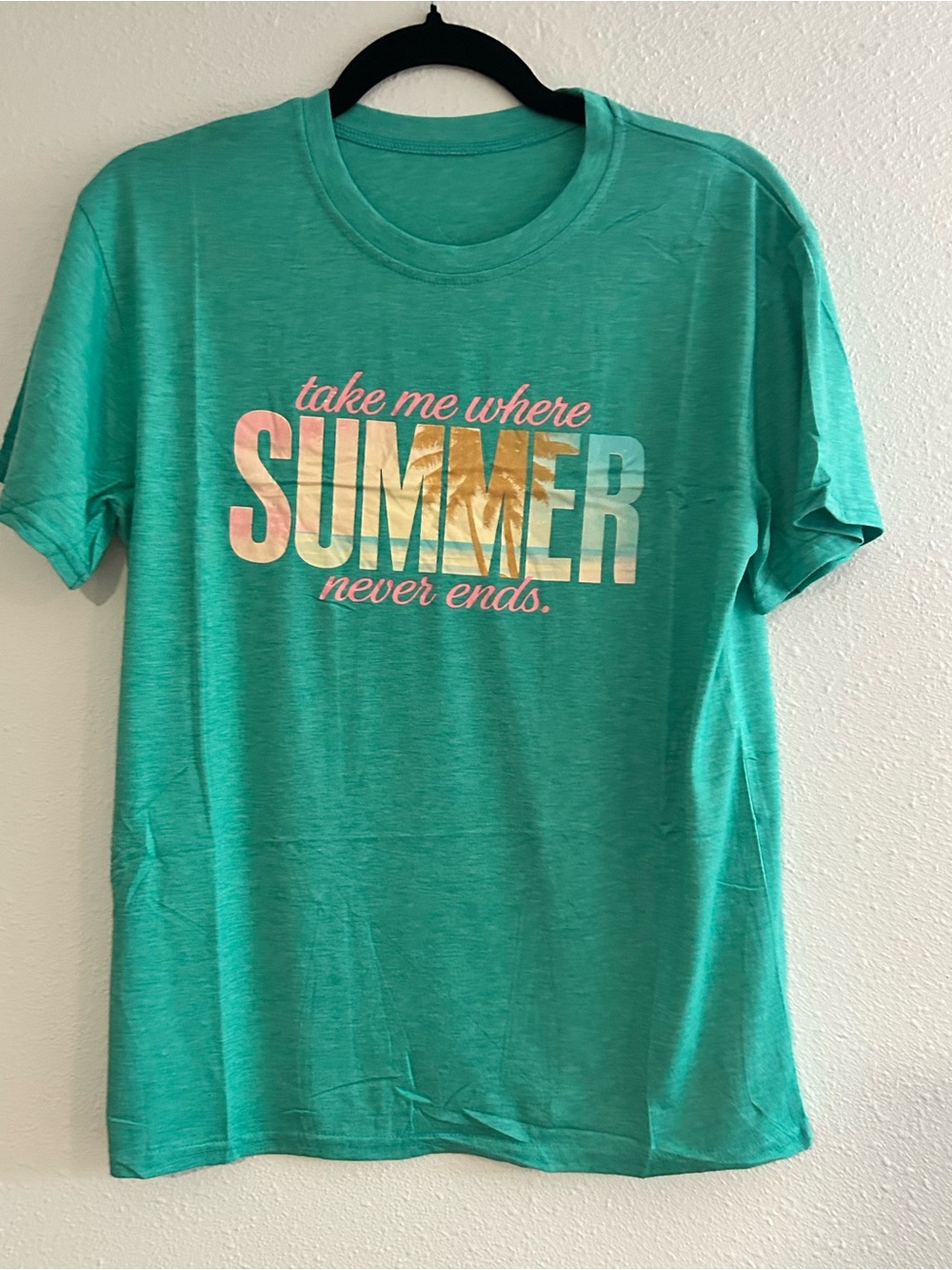 Teal Short-Sleeve Graphic Tee - 'Take Me Where Summer Never Ends'